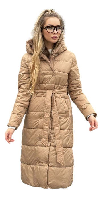 Moteriška žieminė šviesiai ruda striukė Elan