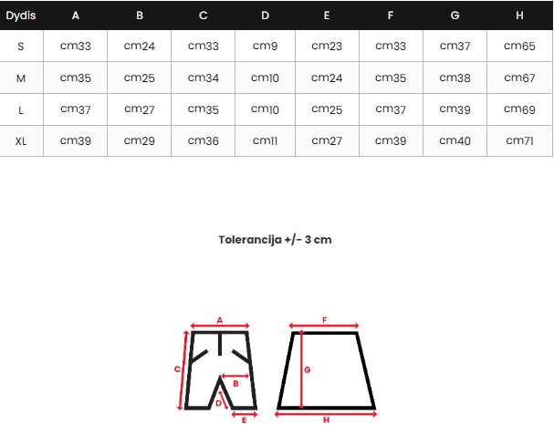 Moteriškas juodos spalvos sijonas- šortai Active