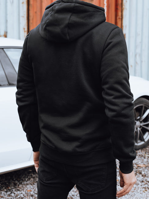 Vyriškas juodas pašiltintas džemperis Icon