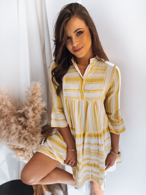 Akcija Geltonos spalvos suknelė Amor