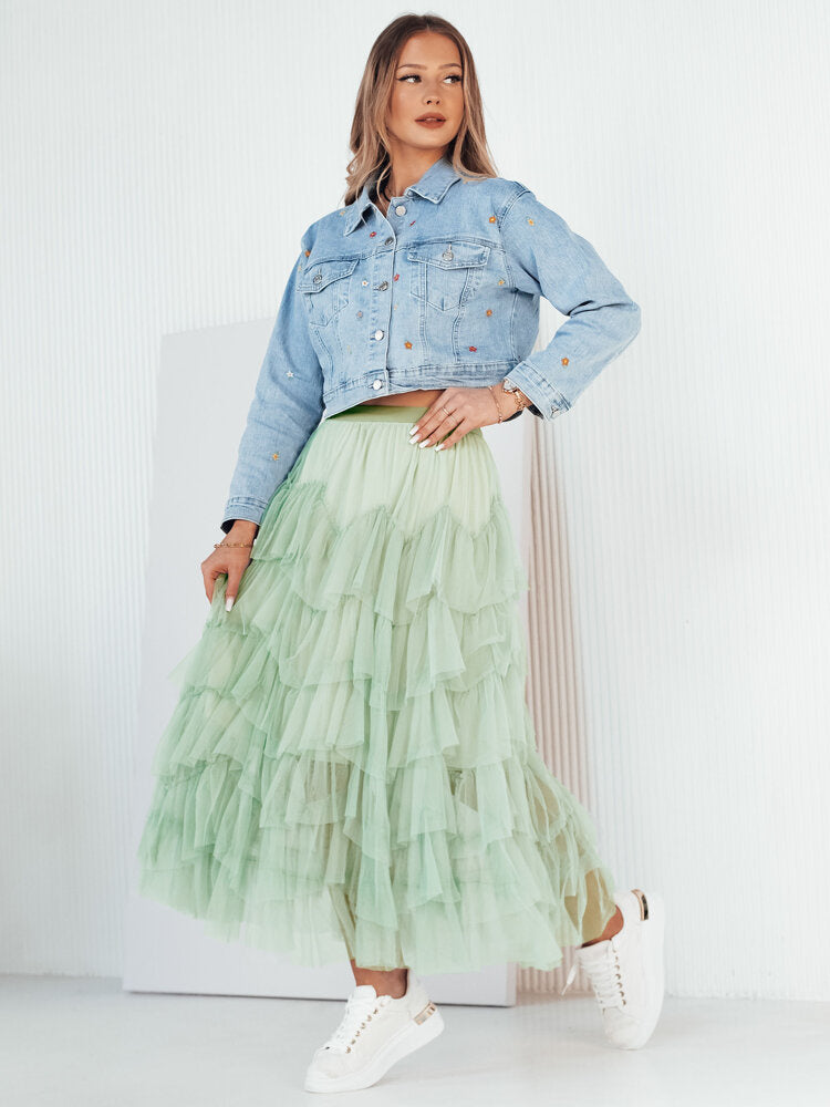 Moteriškas mėtų spalvos tiulio sijonas Milani