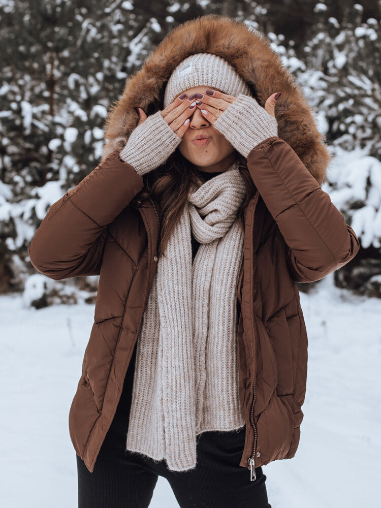 Ruda moteriška striukė Risk