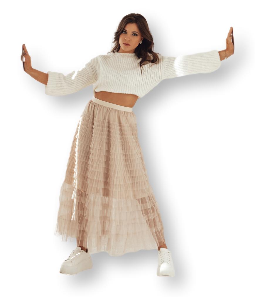 Moteriškas rusvas sijonas Pastella