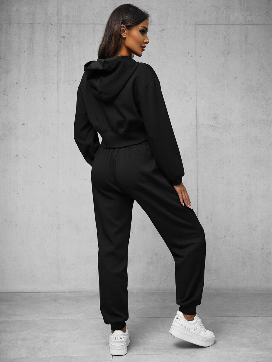 Moteriškas juodas laisvalaikio komplektas Tiny